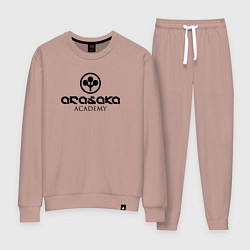 Костюм хлопковый женский Cyberpunk - Arasaka Academy, цвет: пыльно-розовый