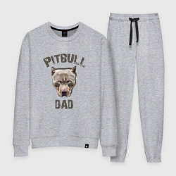 Костюм хлопковый женский Pitbull dad, цвет: меланж