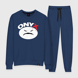 Костюм хлопковый женский Onyx logo white, цвет: тёмно-синий