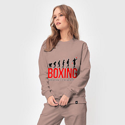 Костюм хлопковый женский Boxing evolution, цвет: пыльно-розовый — фото 2