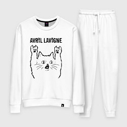 Костюм хлопковый женский Avril Lavigne - rock cat, цвет: белый