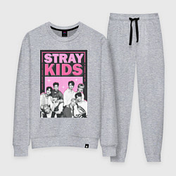 Костюм хлопковый женский Stray Kids boy band, цвет: меланж