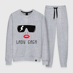 Костюм хлопковый женский Lady gaga musical, цвет: меланж