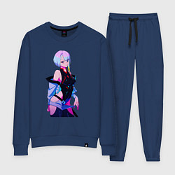 Костюм хлопковый женский Просто Люси из киберпанка, цвет: тёмно-синий