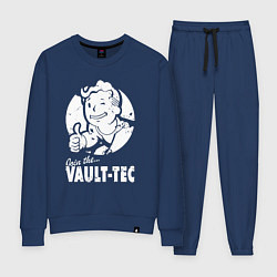 Костюм хлопковый женский Vault boy - join the vault tec, цвет: тёмно-синий