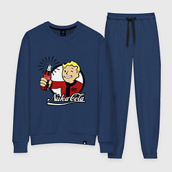 Костюм хлопковый женский Vault boy - nuka cola, цвет: тёмно-синий