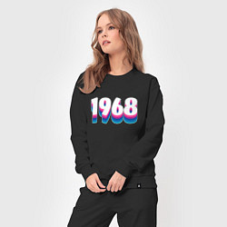 Костюм хлопковый женский Made in 1968 vintage art, цвет: черный — фото 2