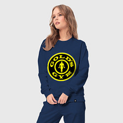 Костюм хлопковый женский Golds GYM, цвет: тёмно-синий — фото 2