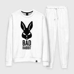 Костюм хлопковый женский Bad rabbit, цвет: белый