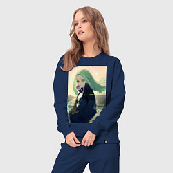 Костюм хлопковый женский Ребекка арт - Киберпанк: Бегущий по краю, цвет: тёмно-синий — фото 2