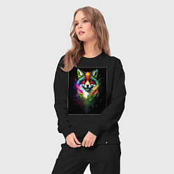 Костюм хлопковый женский Colorful Fox, цвет: черный — фото 2