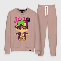 Костюм хлопковый женский Little Jotaro Cujo - JoJo Bizarre Adventure, цвет: пыльно-розовый