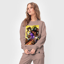 Костюм хлопковый женский Джотаро Куджо - JoJo Bizarre Adventure, цвет: пыльно-розовый — фото 2