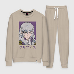 Костюм хлопковый женский Гриффит сокол, цвет: миндальный