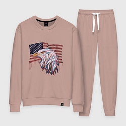 Костюм хлопковый женский American eagle, цвет: пыльно-розовый