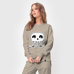 Костюм хлопковый женский Spooky, цвет: миндальный — фото 2