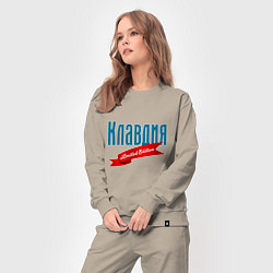 Костюм хлопковый женский Клавдия - limited edition, цвет: миндальный — фото 2