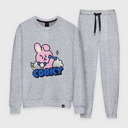 Костюм хлопковый женский Cooky BT21 Jungkook, цвет: меланж