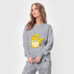 Костюм хлопковый женский Тоторо Пика, цвет: меланж — фото 2