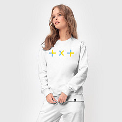 Костюм хлопковый женский TXT logo, цвет: белый — фото 2