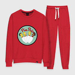 Костюм хлопковый женский Simpsons bowling, цвет: красный