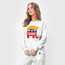 Костюм хлопковый женский Trump elephant, цвет: белый — фото 2