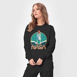 Костюм хлопковый женский NASA Ship, цвет: черный — фото 2