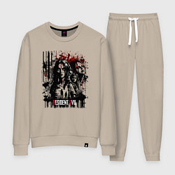 Костюм хлопковый женский Дизайн Resident Evil, цвет: миндальный