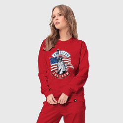 Костюм хлопковый женский American freedom, цвет: красный — фото 2