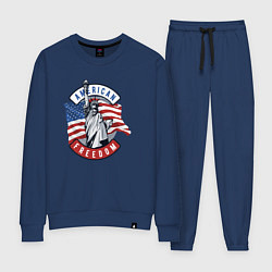 Костюм хлопковый женский American freedom, цвет: тёмно-синий