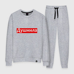 Костюм хлопковый женский Я душнила - красный, цвет: меланж