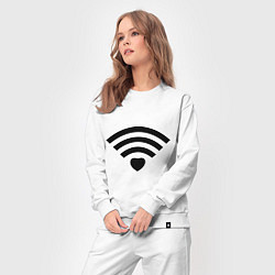 Костюм хлопковый женский Wi-Fi Love, цвет: белый — фото 2