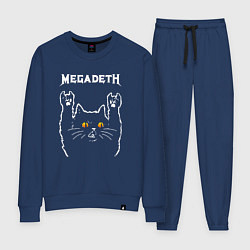 Костюм хлопковый женский Megadeth rock cat, цвет: тёмно-синий