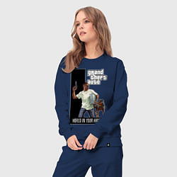 Костюм хлопковый женский GTA Franklin Clinton, цвет: тёмно-синий — фото 2