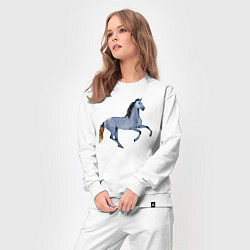 Костюм хлопковый женский Андалузская лошадь, цвет: белый — фото 2