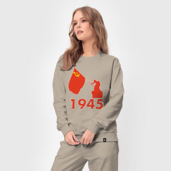 Костюм хлопковый женский 1945, цвет: миндальный — фото 2