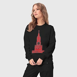 Костюм хлопковый женский Kremlin Moscow, цвет: черный — фото 2