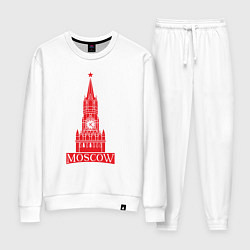 Костюм хлопковый женский Kremlin Moscow, цвет: белый