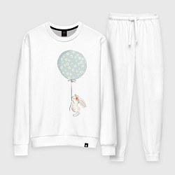 Женский костюм Милый кролик с шариком в цветочек