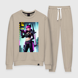 Женский костюм Девчонка-кошка - кибер-самурай