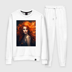 Женский костюм Девушка с огненными волосами: создана нейросетью