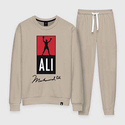 Костюм хлопковый женский Muhammad Ali boxer, цвет: миндальный