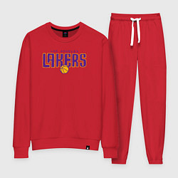Костюм хлопковый женский Team Lakers, цвет: красный