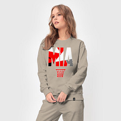 Костюм хлопковый женский Miami buckets, цвет: миндальный — фото 2