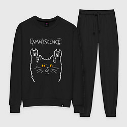 Костюм хлопковый женский Evanescence rock cat, цвет: черный