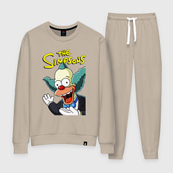 Костюм хлопковый женский Krusty the clown, цвет: миндальный