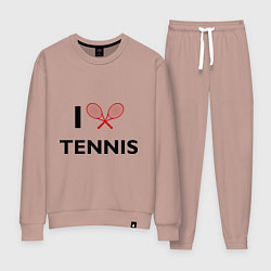 Костюм хлопковый женский I Love Tennis, цвет: пыльно-розовый