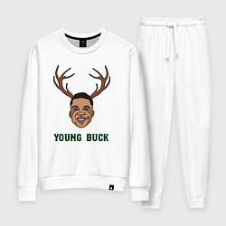 Костюм хлопковый женский Young buck, цвет: белый