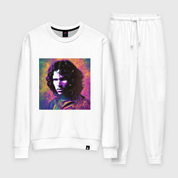 Костюм хлопковый женский Jim Morrison few color digital Art, цвет: белый