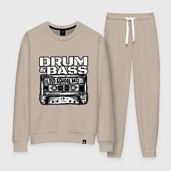 Костюм хлопковый женский Dnb oldschool, цвет: миндальный